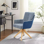 Chaise de bureau pivotante Art Leon en tissu