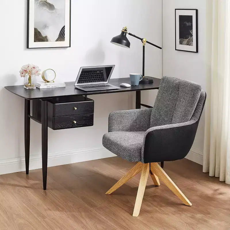 Chaise de bureau pivotante Art Leon en tissu