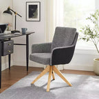Chaise de bureau pivotante Art Leon en tissu
