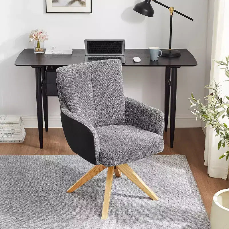 Chaise de bureau pivotante Art Leon en tissu