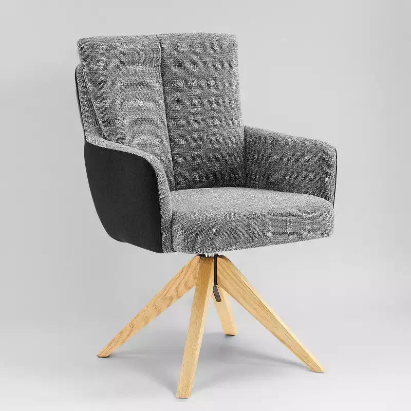 Chaise de bureau pivotante Art Leon en tissu