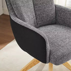 Chaise de bureau pivotante Art Leon en tissu