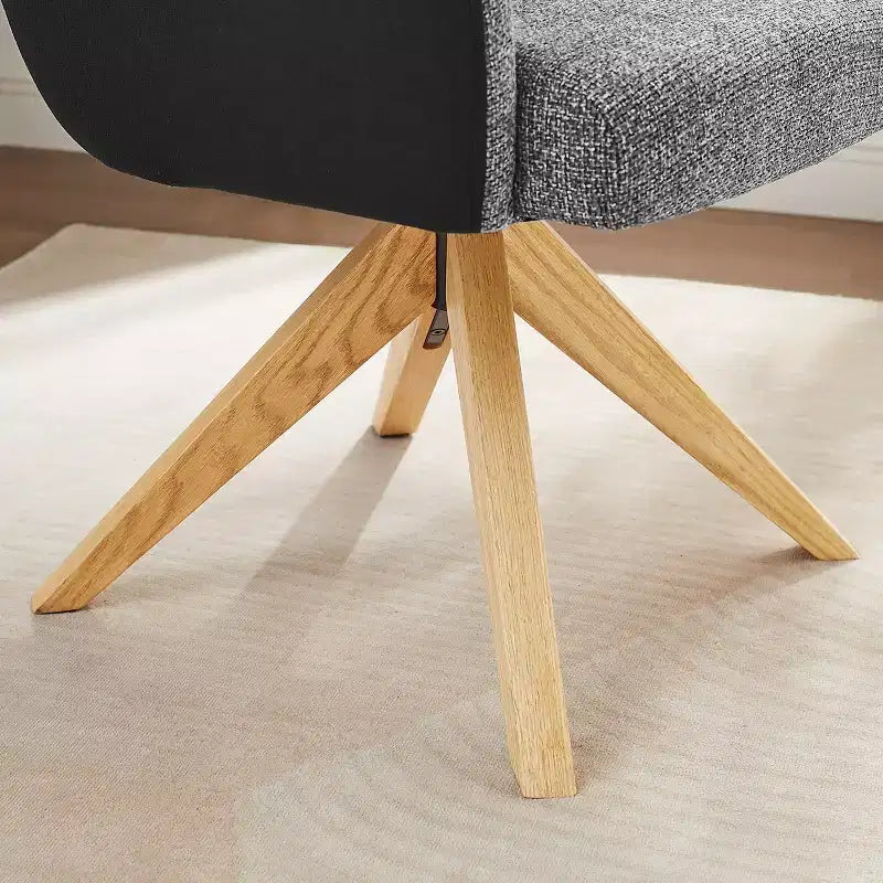 Chaise de bureau pivotante Art Leon en tissu
