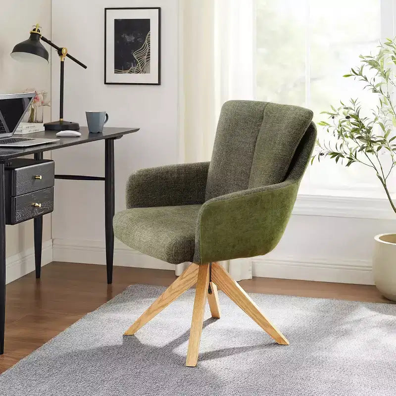 Chaise de bureau pivotante Art Leon en tissu