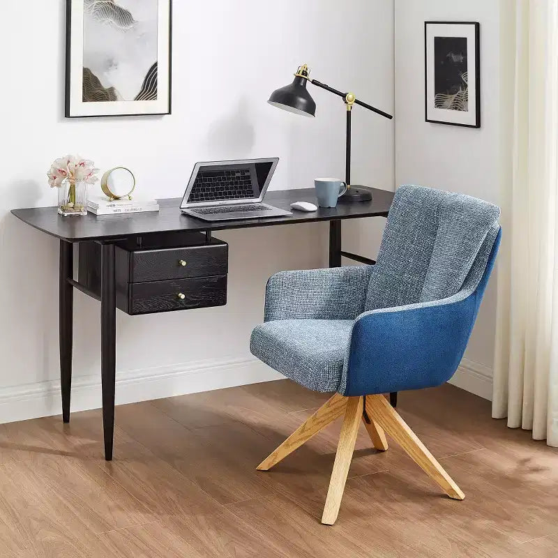Chaise de bureau pivotante Art Leon en tissu