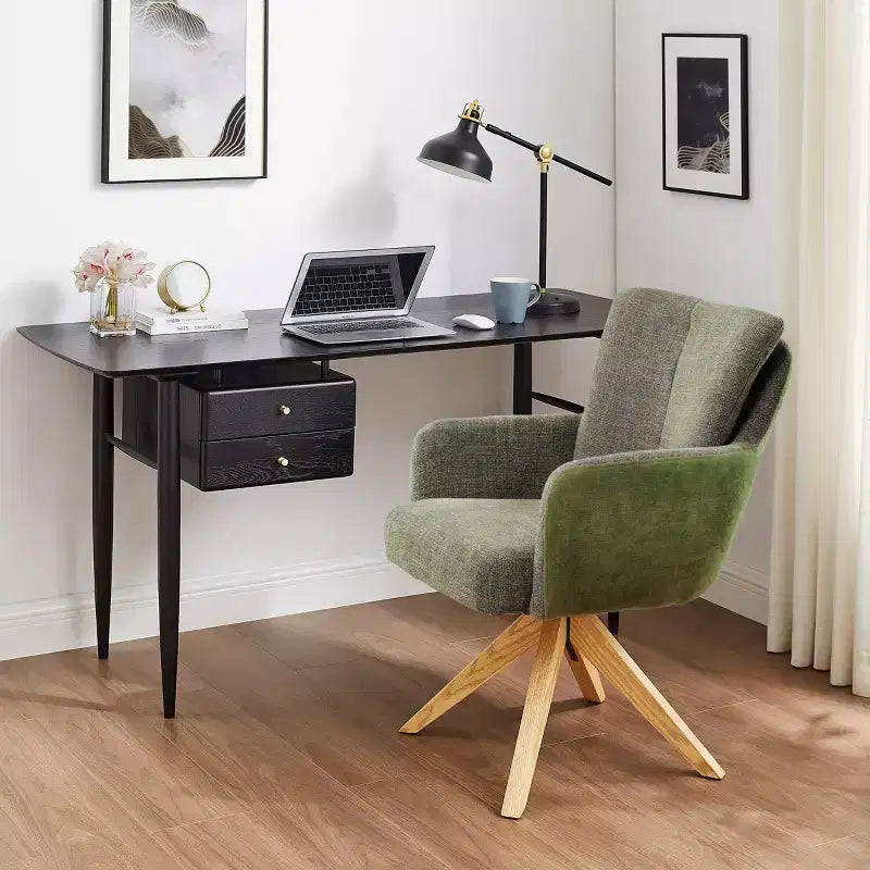 Chaise de bureau pivotante Art Leon en tissu