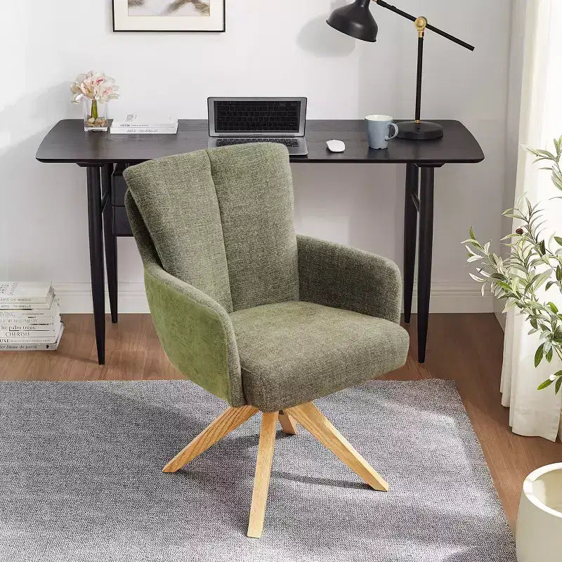 Chaise de bureau pivotante Art Leon en tissu