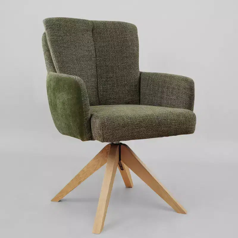 Chaise de bureau pivotante Art Leon en tissu