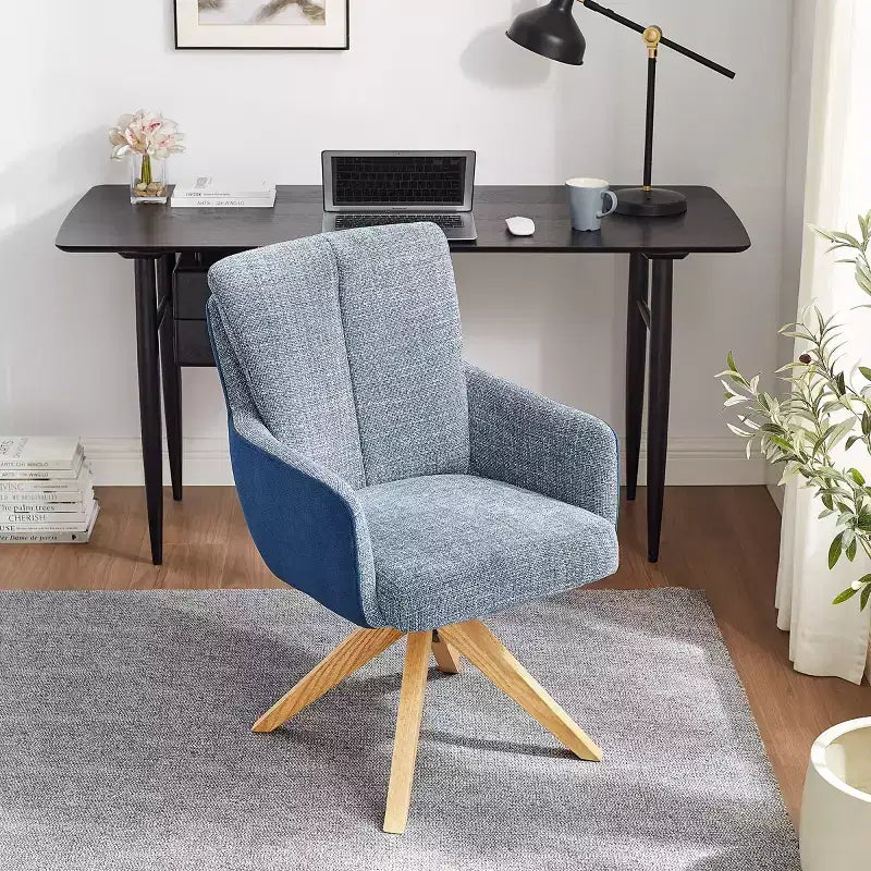 Chaise de bureau pivotante Art Leon en tissu