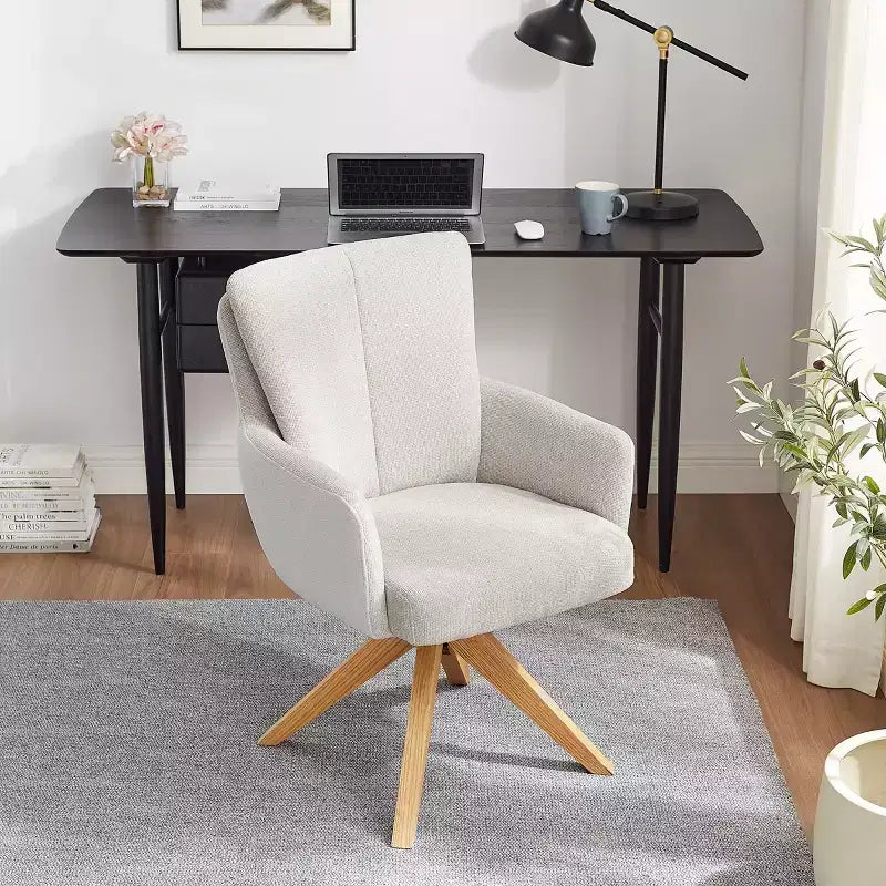 Chaise de bureau pivotante Art Leon en tissu