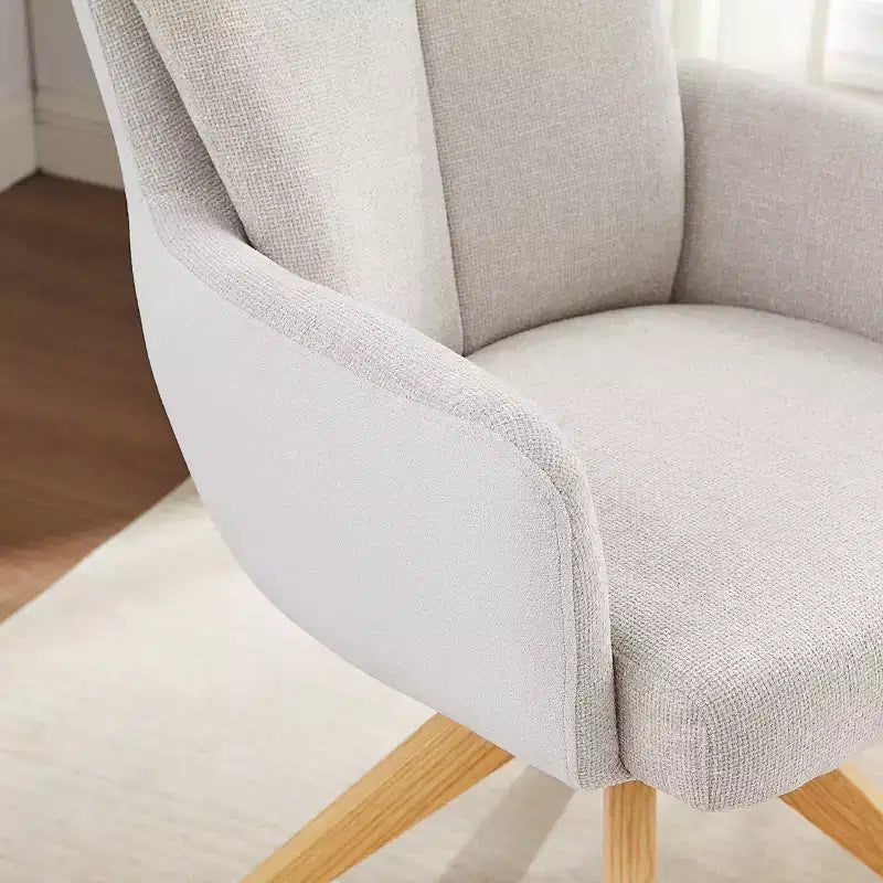 Chaise de bureau pivotante Art Leon en tissu