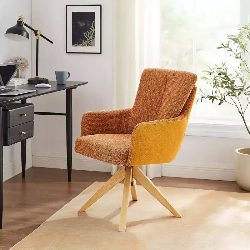 Chaise de bureau pivotante Art Leon en tissu