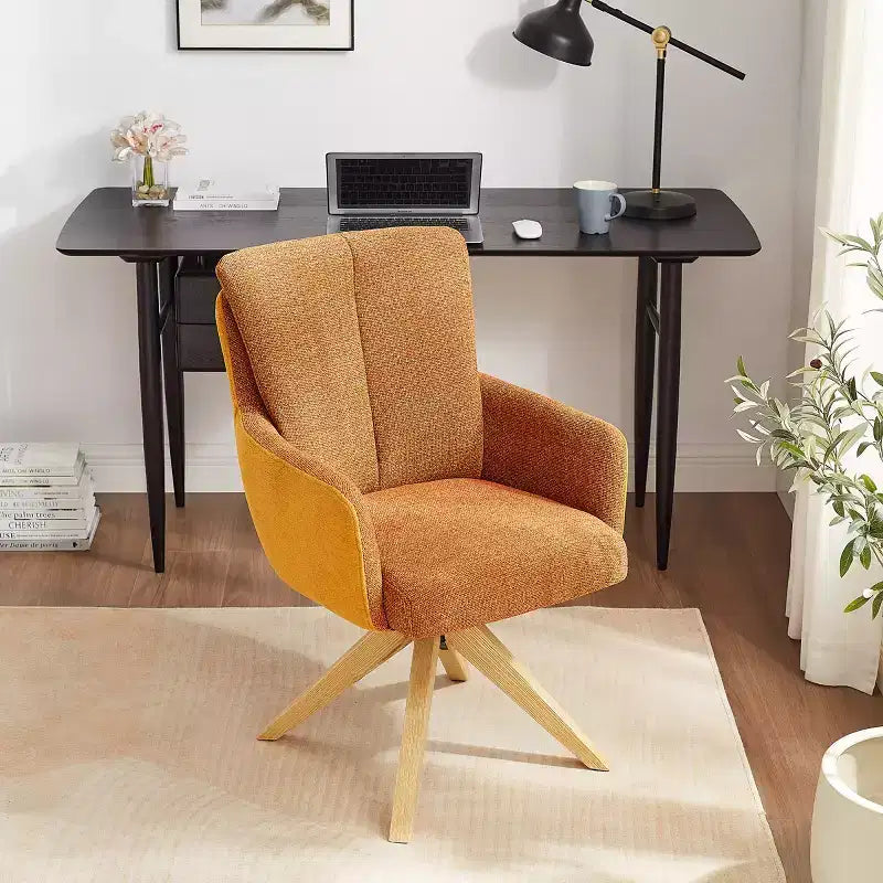 Chaise de bureau pivotante Art Leon en tissu
