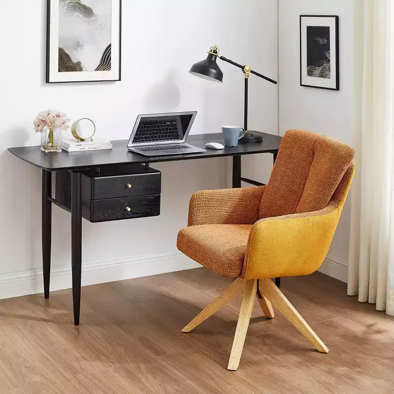 Chaise de bureau pivotante Art Leon en tissu