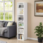 MAYEERTY Bibliothèque Ouverte à 6 Niveaux Grande Capacité de Rangement pour Livres Plantes Objets Décoratifs