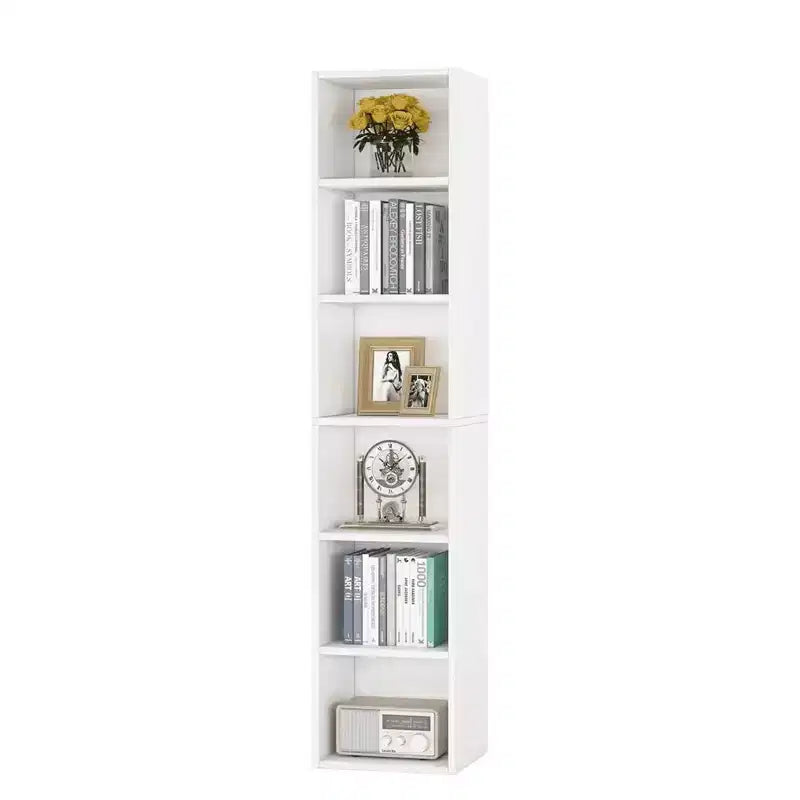 MAYEERTY Bibliothèque Ouverte à 6 Niveaux Grande Capacité de Rangement pour Livres Plantes Objets Décoratifs