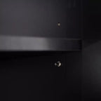 Meuble de salle de bain autoportant moderne de 178 cm avec 3 tiroirs et étagères réglables, portes en verre à fermeture douce, pour un rangement multi-pièces - ModernLuxe