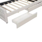 Lit de repos rembourré Whisen de taille Twin XL avec bande LED et 2 tiroirs