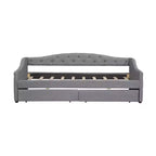 Lit de repos rembourré Whisen de taille Twin XL avec bande LED et 2 tiroirs