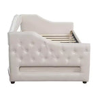 Lit de repos rembourré Whisen de taille Twin XL avec bande LED et 2 tiroirs