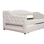 Lit de repos rembourré Whisen de taille Twin XL avec bande LED et 2 tiroirs