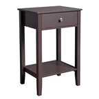 Karl Home 1-Drawer Brown MDF 18.11in. W Nightstands