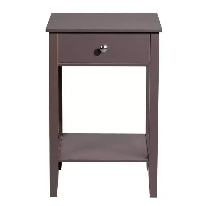 Table de chevet Karl Home 1 tiroir en MDF marron de 46 cm de large