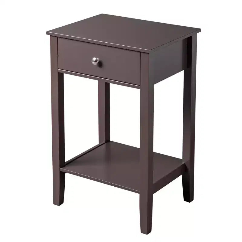 Table de chevet Karl Home 1 tiroir en MDF marron de 46 cm de large