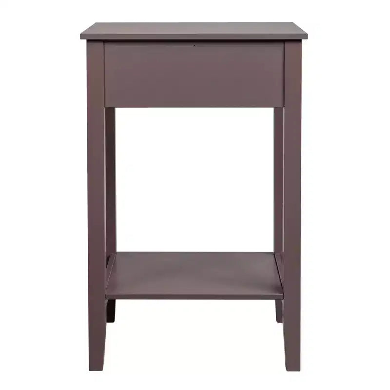 Table de chevet Karl Home 1 tiroir en MDF marron de 46 cm de large