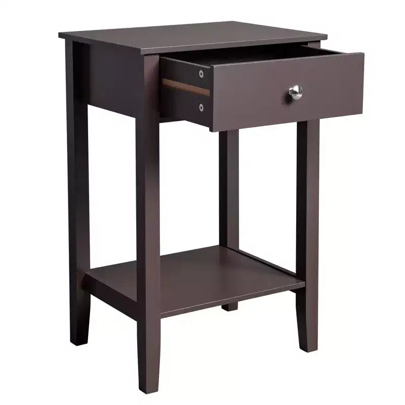 Table de chevet Karl Home 1 tiroir en MDF marron de 46 cm de large