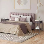 Table de chevet Karl Home 1 tiroir en MDF marron de 46 cm de large