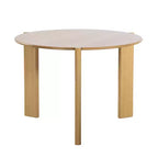 Table à manger ronde en bois massif de 42 po pour salle à manger