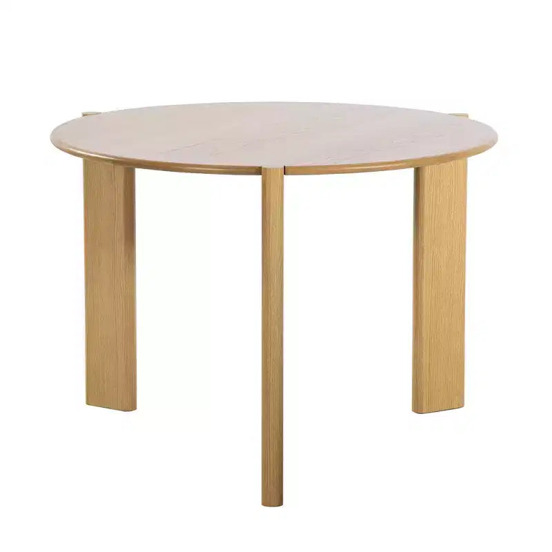 Table à manger ronde en bois massif de 42 po pour salle à manger