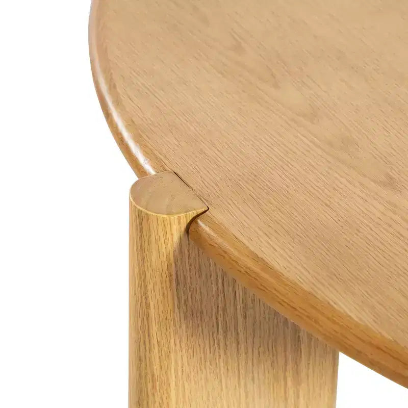 Table à manger ronde en bois massif de 42 po pour salle à manger