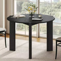 Table à manger ronde en bois massif de 42 po pour salle à manger