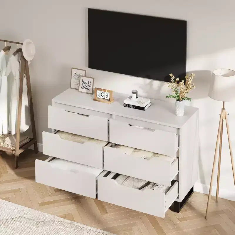 Meuble Commode Vertical avec Rangement, Commode pour Chambre à Coucher, Rangement en Bois pour Couloir, Entrée