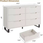 Meuble Commode Vertical avec Rangement, Commode pour Chambre à Coucher, Rangement en Bois pour Couloir, Entrée