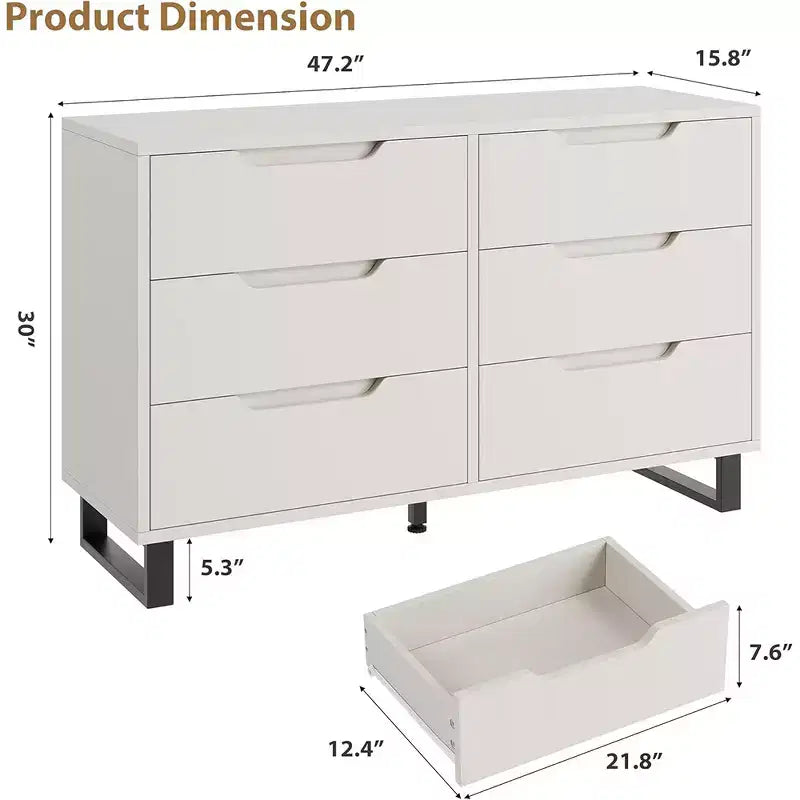 Meuble Commode Vertical avec Rangement, Commode pour Chambre à Coucher, Rangement en Bois pour Couloir, Entrée