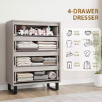 Meuble Commode Vertical avec Rangement, Commode pour Chambre à Coucher, Rangement en Bois pour Couloir, Entrée