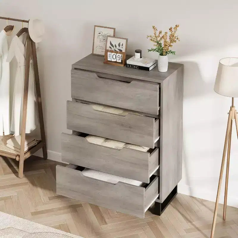 Meuble Commode Vertical avec Rangement, Commode pour Chambre à Coucher, Rangement en Bois pour Couloir, Entrée