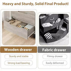 Meuble Commode Vertical avec Rangement, Commode pour Chambre à Coucher, Rangement en Bois pour Couloir, Entrée