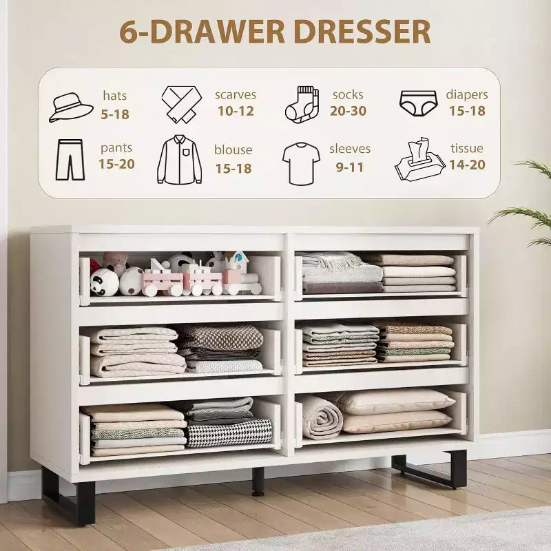 Meuble Commode Vertical avec Rangement, Commode pour Chambre à Coucher, Rangement en Bois pour Couloir, Entrée