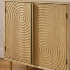 Buffet en bois Art Leon avec décoration de porte texturée