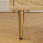 Buffet en bois Art Leon avec décoration de porte texturée