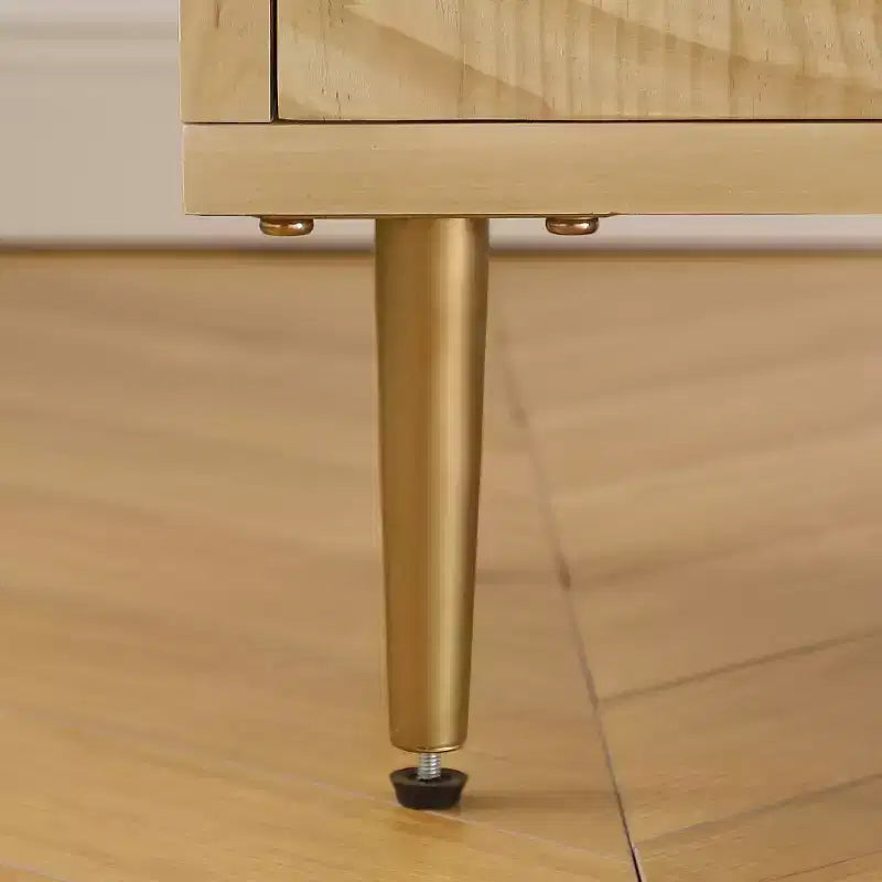 Buffet en bois Art Leon avec décoration de porte texturée