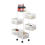 Chariot de Rangement de Cuisine Rotatif à 5 Niveaux GustoWave