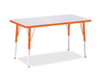 Table rectangulaire Jonti-Craft Berries à hauteur adulte, bord coloré (24 x 36) en orange