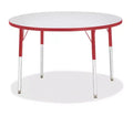 Jonti-Craft Berries Adult Gray Laminate Round Table 42 x 42 in Red