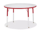 Table ronde Jonti-Craft Berries pour adulte, stratifié gris, 42 x 42 po, rouge