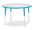 Jonti-Craft Berries Adult Height Color Edge Round Table 42 x 42 in Blue